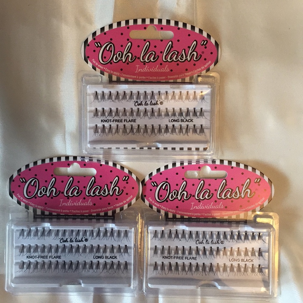 Bundle 3 Ooh la lash individual Long Black lashes
